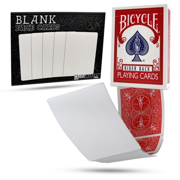Bicycle Blank Back Dos Blanc Normal Faces Normales Cincinnati Ohio Red Rouge